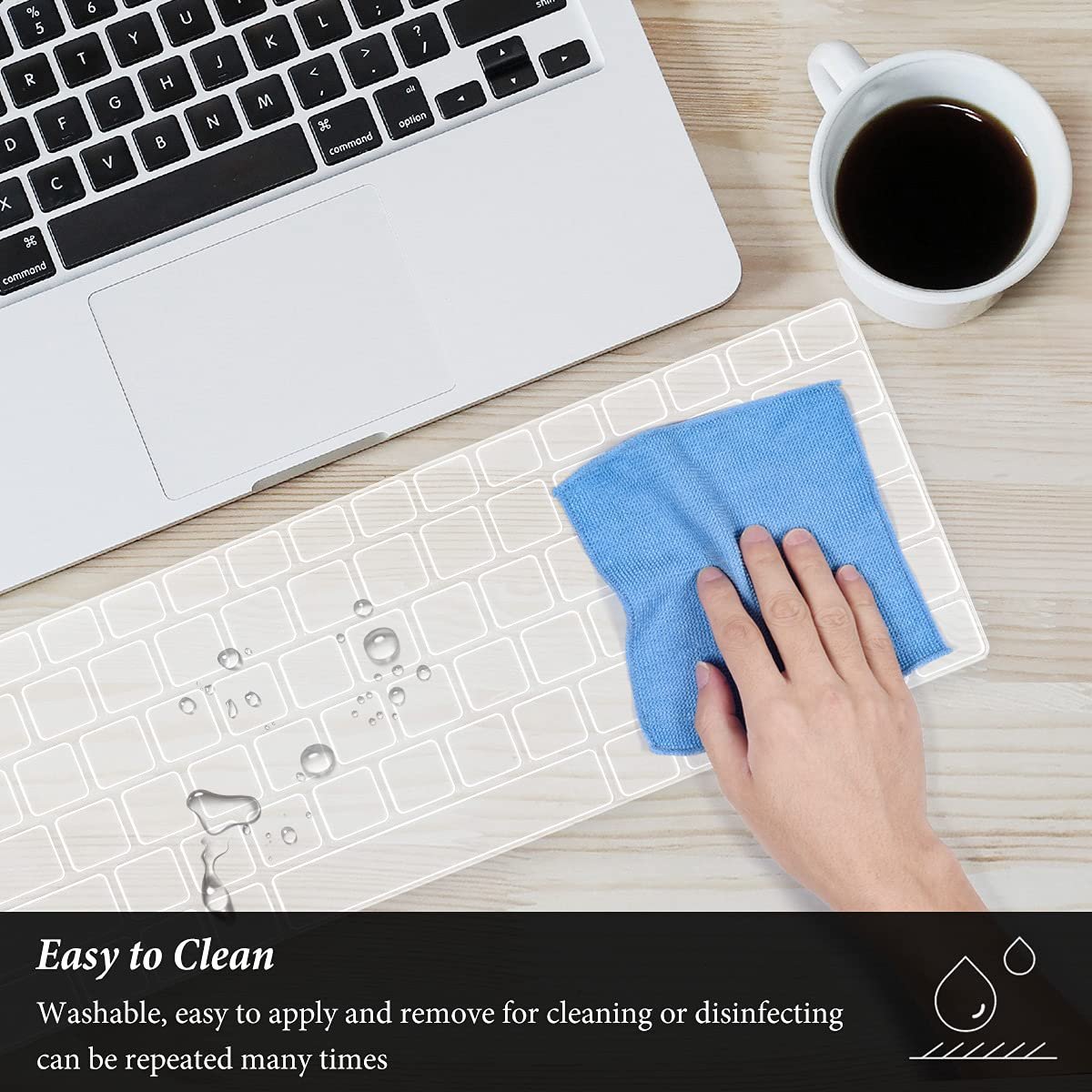 Saco Laptop Keyboard Cover Compatible for Dell inspiron 14 (5430 5435 7420 7430) & Dell Vostro 14 (3420 3425 3435 5320) 14inch Laptops (Transparent) - Image 7