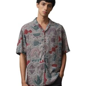 MUFTI Multicolor Abstract Camp Shirt