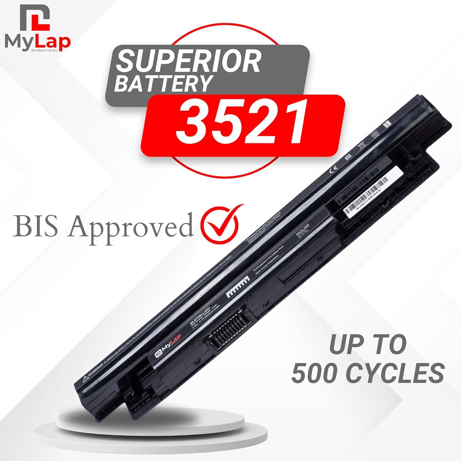 Mylap 91T8W-XCMRD Laptop Battery for DELL Inspiron 15 3000 Series 15-3537 15-3542 15-3543 15-3541 15-3521 15-3531 i3531 i3542 17 3721 3737 17R-5737 15R 5537 5521 14 3421 5421 V8VNT (4000mah/6cell) - Image 2