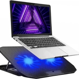 Dyazo Dual Fan Laptop Cooling pad | Laptop Cooler | Laptop Stand with Fan | 4 Height Adjustment Compatible for MacBook Air Pro, HP, Lenovo, Dell & Other Notebooks up to 15.6 Inch (Black)