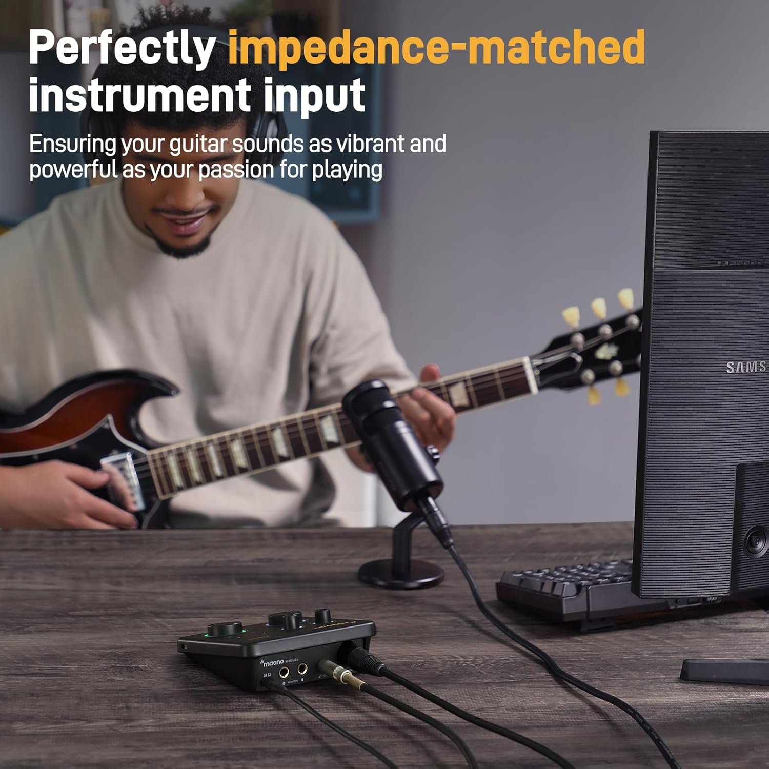 MAONO Audio Interface for Recording Studio: Audio Mixer with 24-bit/192kHz Routing Software, LOOPBACK ASIO Driver for Recording Music, Home-Studio, Podcast Setup, Guitar, DAW(PS22 Lite Black) - Image 6