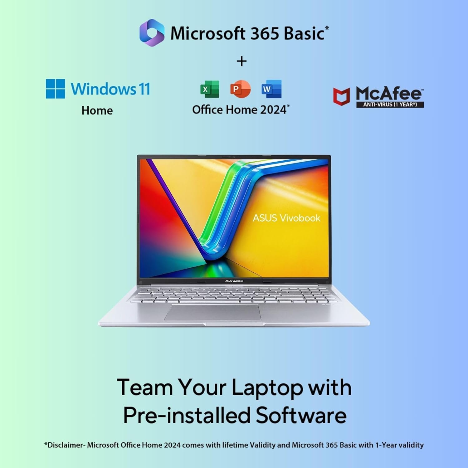 ASUS Vivobook 16, Intel Core i5-13420H Processor,(16GB RAM/512GB SSD/16 FHD+ (1920 x 1200)/Win 11/M365 Basic (1Year)*/Backlit Keyboard/Office Home 2024/Silver/1.88 kg),X1605VA-MB1627WS - Image 4