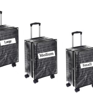 Zippered PVC Transparent Suitcase Covers Protectors, Waterproof Dustproof Trolley Luggage Suitcase (Pack of 3) (Small-49x37x25cms) (Medium-58X43X29cm) (Large-68X46X33cms)