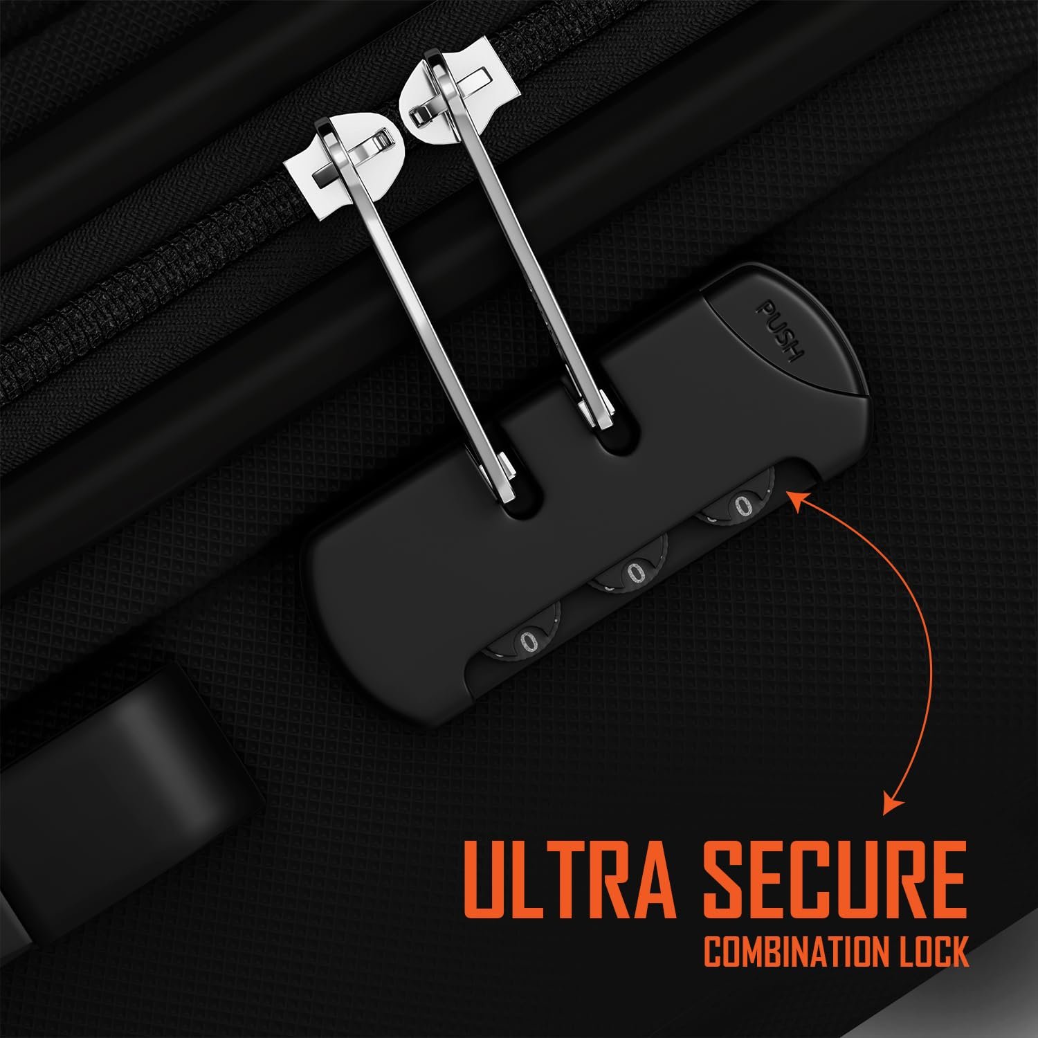 Safari Genius Alley 75cm Large Size Check-in Trolley Bag Hard Case Polypropylene, 4 Spinner Wheels, 360 Degree Wheeling Luggage, Travel Bag, Suitcase for Travel, Trolley Bags for Travel, Black - Image 4