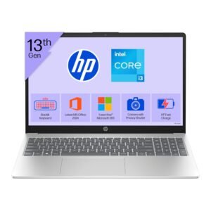 (Refurbished) HP 15, 13th Gen Intel Core i3-1315U Laptop (8GB DDR4,512GB SSD) Anti-Glare, Micro-Edge,15.6'' FHD, Backlit KB,Win11,M365 Basic(1yr),Office Home24, Silver,1.59kg, FHD Camera w/Privacy Shutter, fd0572TU