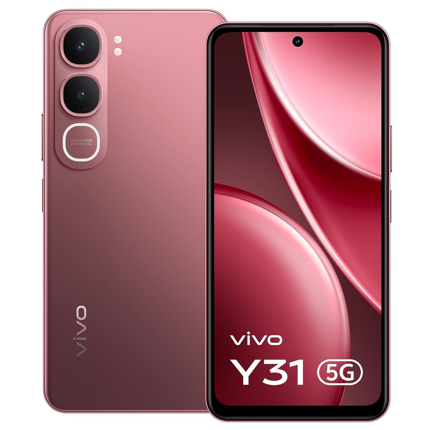 vivo Y31 5G (Rose Red, 6GB RAM, 128GB Storage) with No Cost EMI/Additional Exchange Offers