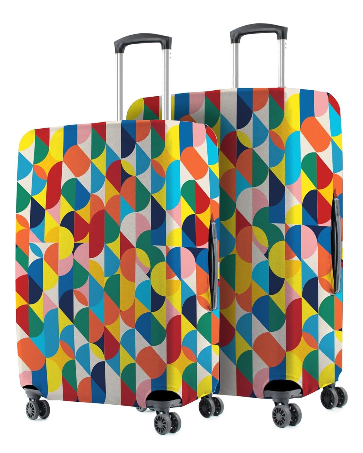 Nasher Miles Polyester Protective Luggage Cover Set of 2 (Medium-Large) - Polka Design