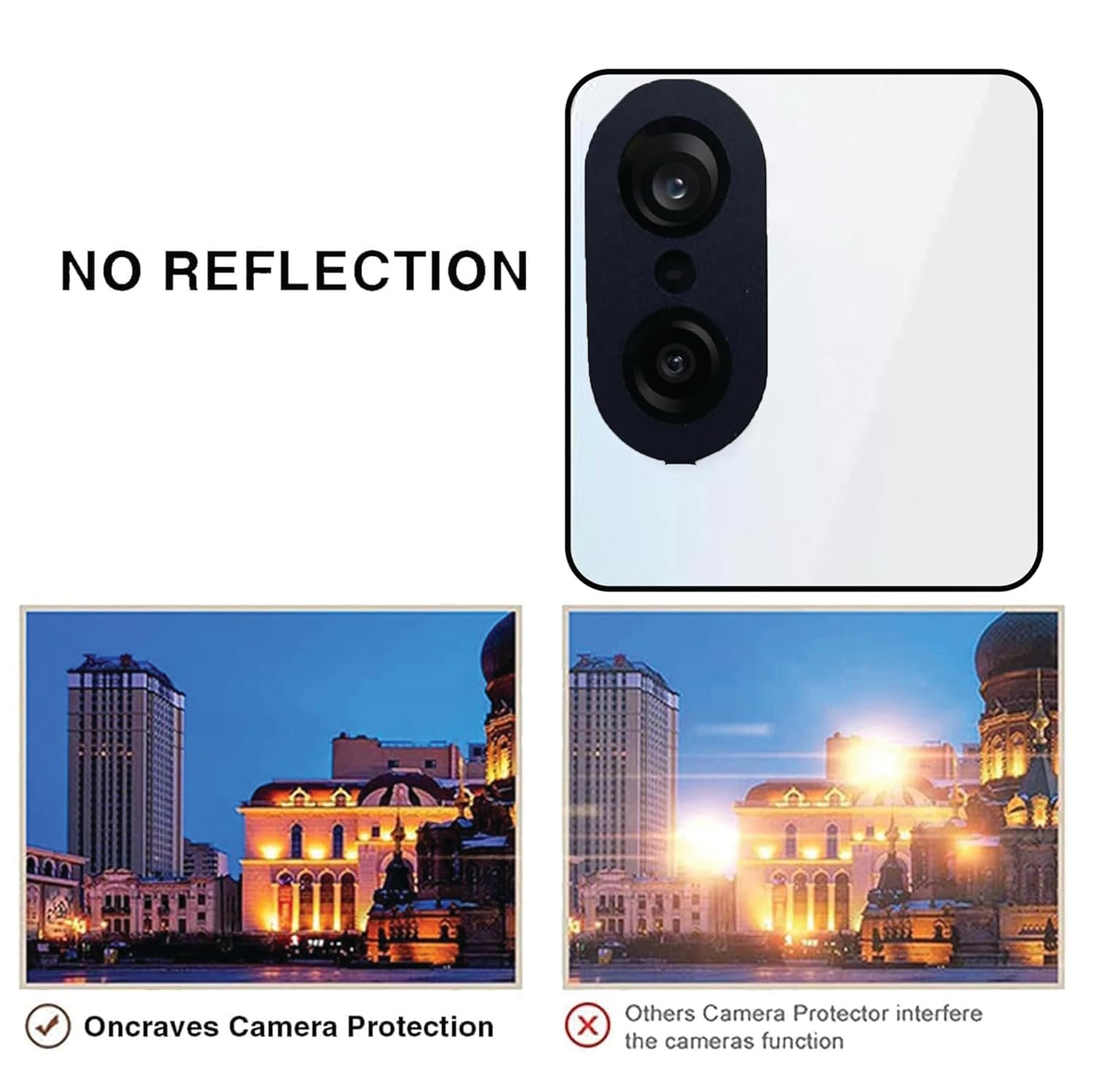 ZARALA Camera Lens Frame Glass Compatible with OnePlus Nord CE5 Tempered Glass Aluminum Alloy Frame Individual Camera Lens Protector Cover (Nord CE5, Black) - Image 4