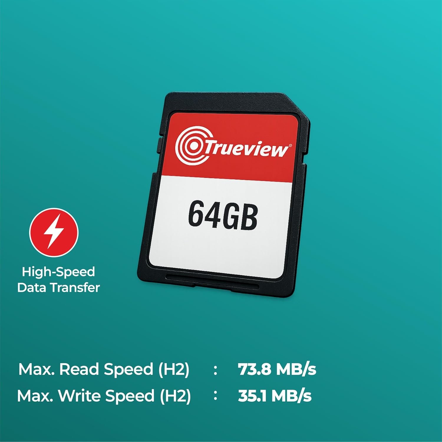 Trueview 64GB Memory Card Class 10, Up to 70 Mbps Reading & 30 Mbps Writing Speed with High Performance of Data Transfer & Lower Power Consumption for Portable Devices - Image 4