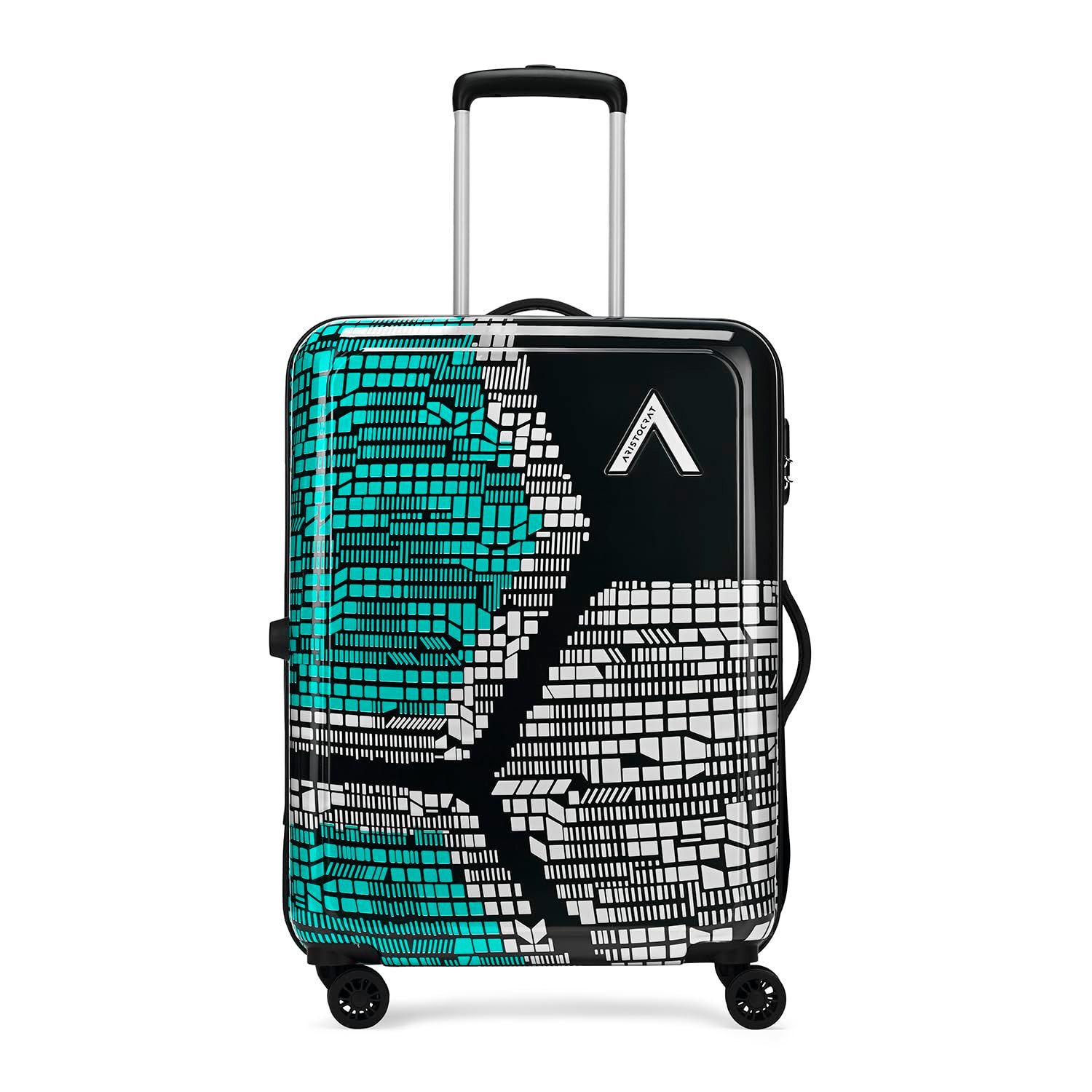 Aristocrat Bruce Check-in Trolley Bag 64cm | Medium | Hard Luggage | Smooth 8-Wheel Suitcase | Secure Combination Lock with Sturdy Zipper | Full Fabric Convipack | 5-Year Warranty (Blue) - Image 7