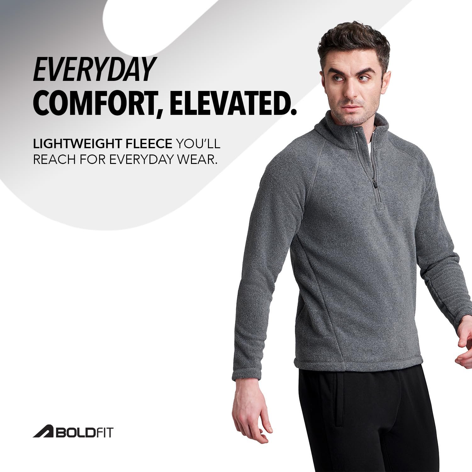 Boldfit Sweatshirt for Man Stylish Sweatshirts for Men Breathable Jacket for Man Half Zipper Sweatshirt for Men Casual Sweat Shirt Full Sleeves Sweaters for Winter All Day Winter wear Jackets Stylish - Image 3