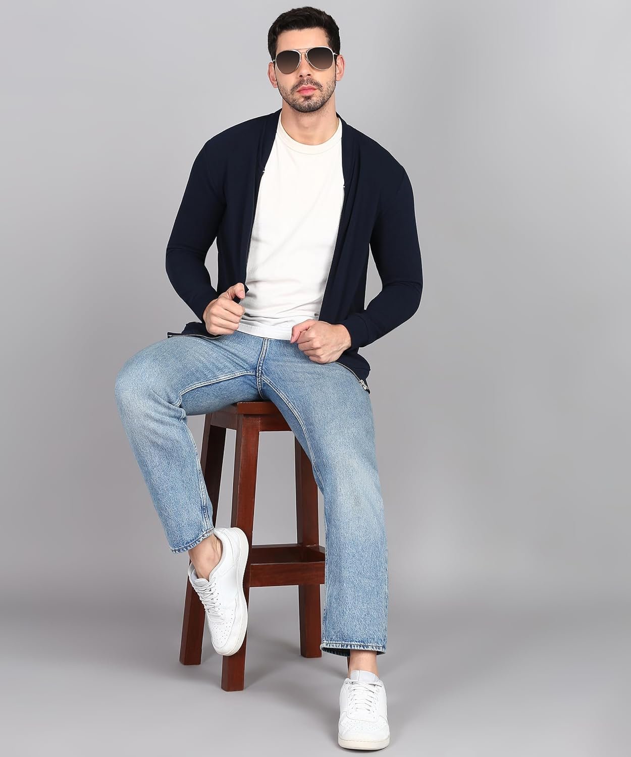 Alan Jones Clothing Men's Cotton Blend Regular Solid Corduroy Front Zipper Jacket - Image 4