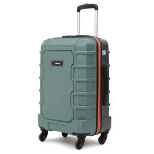 uppercase Arbor 66Cm (Medium)|Check-In Trolley Bag|Sustainable Hardsided 4 Spinner Wheel Luggage|Secure Combination Lock|Scratch Resistant|Polyester Suitcase For Men & Women|2000 Days Warranty(Green)