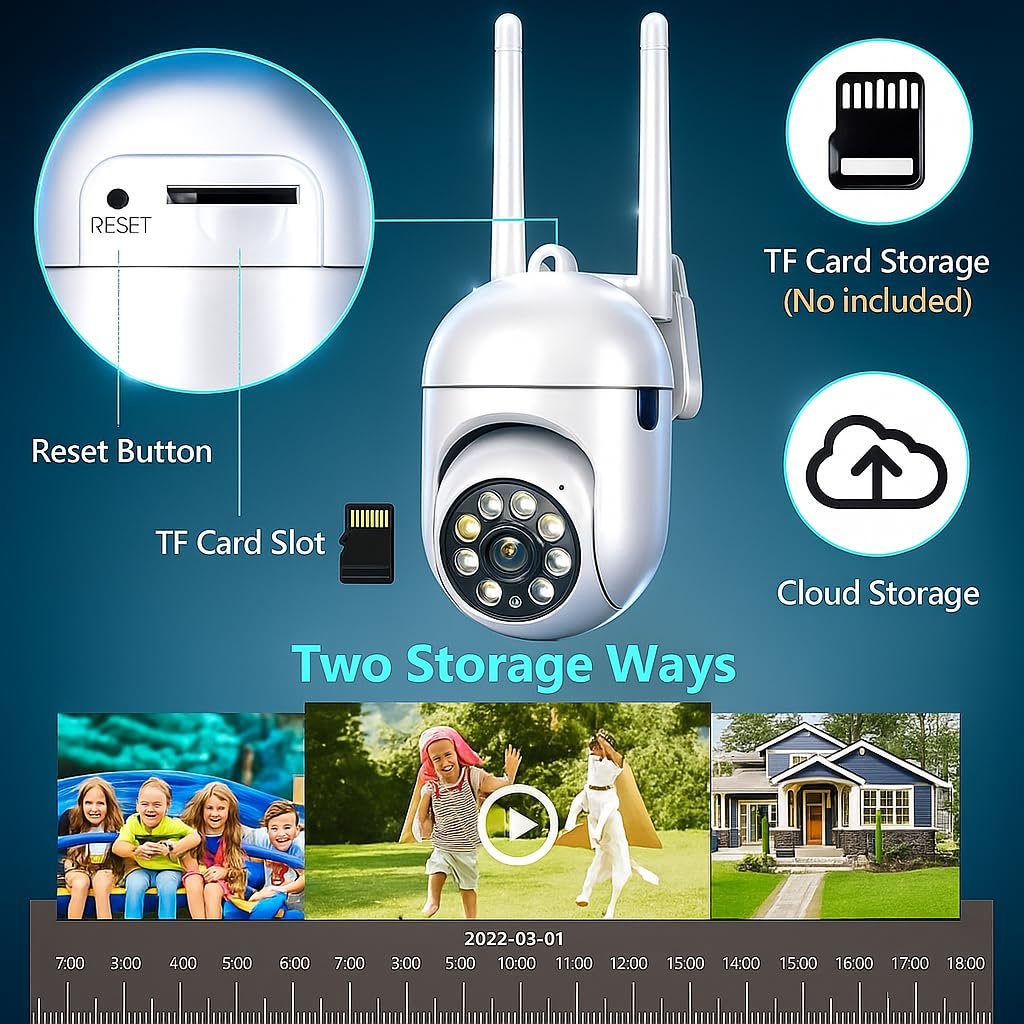 Fire turtle 1080p FHD WiFi Wireless Security Camera with Audio & Night Vision - Live Feed, Motion Detection, Perfect for Home & Office Security (Wall Camera) - Image 7