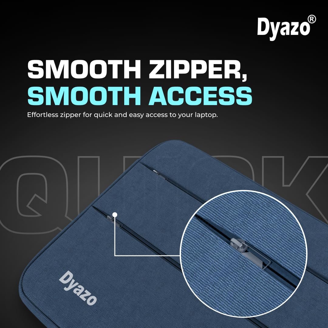 Dyazo Office Protective Laptop Sleeve | Laptop Case Cover With Handle for All 15 Inch To 15 .6" (39.6 cm) Laptops, Notebooks (Blue) - Image 6