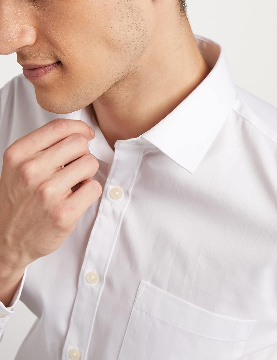 Amazon Brand - Symbol Men's Solid Cotton Slim Fit Formal Shirt | Plain | Full Sleeve - Image 4