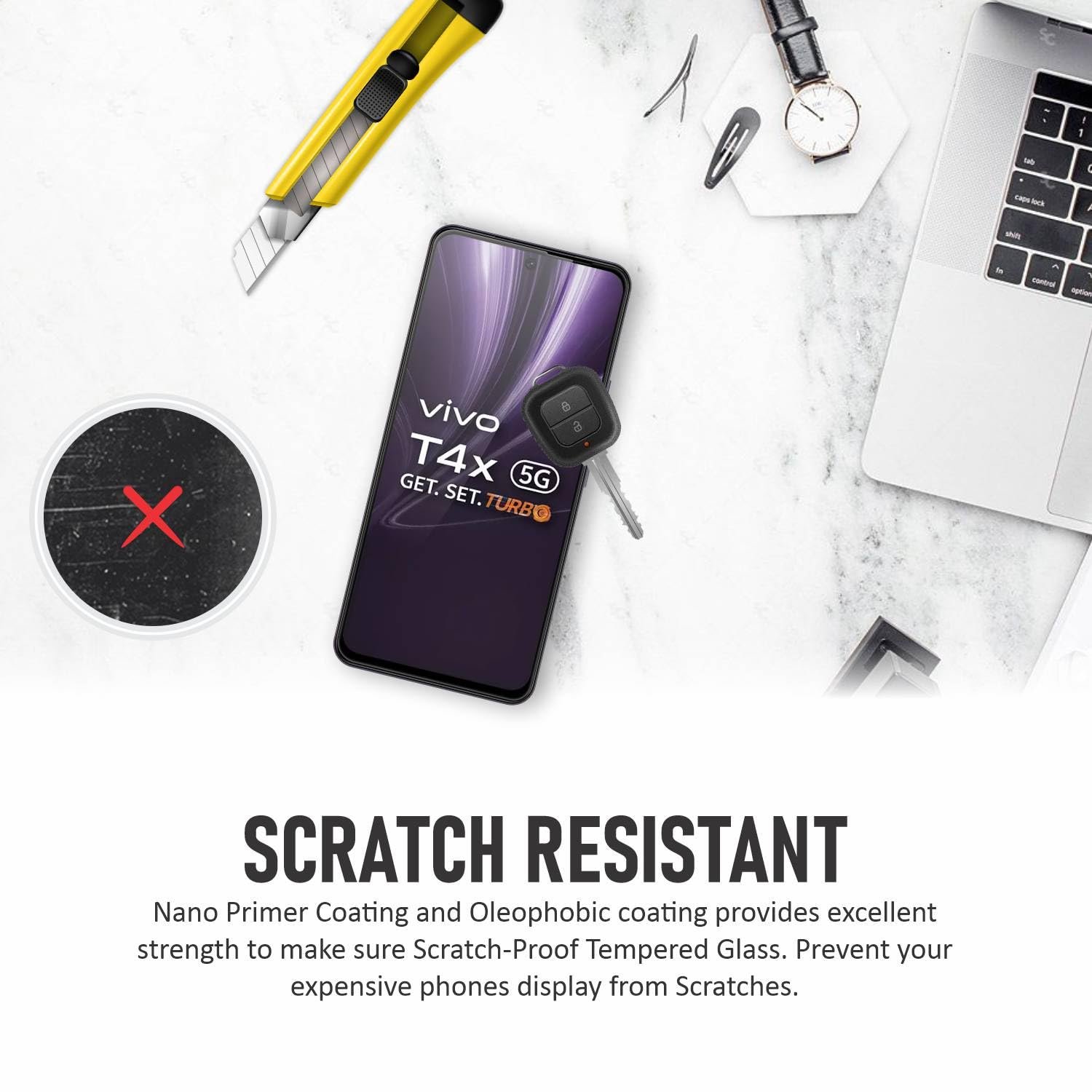 SupCares Military-Grade Gorilla Tempered Glass Screen Protector for Vivo T4X, Vivo Y31 Pro, Vivo Y39, and iQOO Z10X (6.72 Inch) With Installation Kit | Edge to Edge Coverage | Black - Image 5