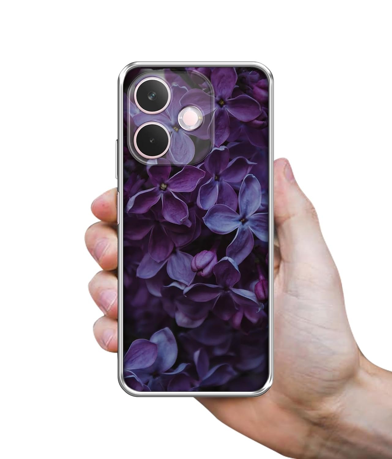 Amazon Brand-Solimo Purple Flowers Printed Silicon Soft TPU Back Case Cover for Oppo A5 Pro 5G - Image 3