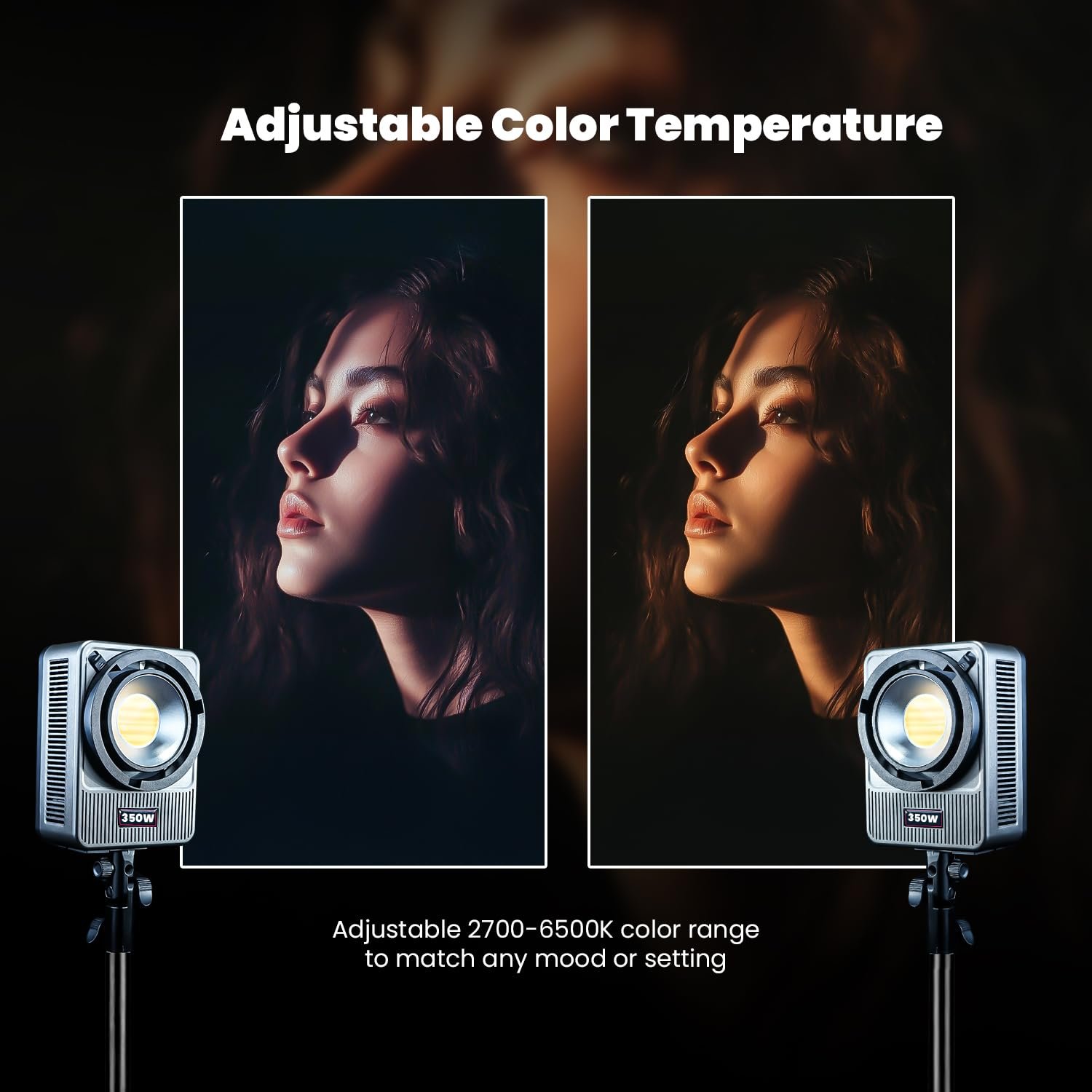 HIFFIN HF-350PRO Wonder Series 350W LED Video Light | 25,800lm Ultra Bright | CRI 95+ | CCT 2700K-6500K | Bowens Mount | App Control | Professional Light for Photography, Videos & Studio Use - Image 5