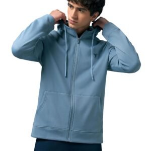 TECHNOSPORT Mens Fleece Slim Fit Solid Regular Fit Hooded Jacket with Techno Warm+, Fast Dry for Winter Use