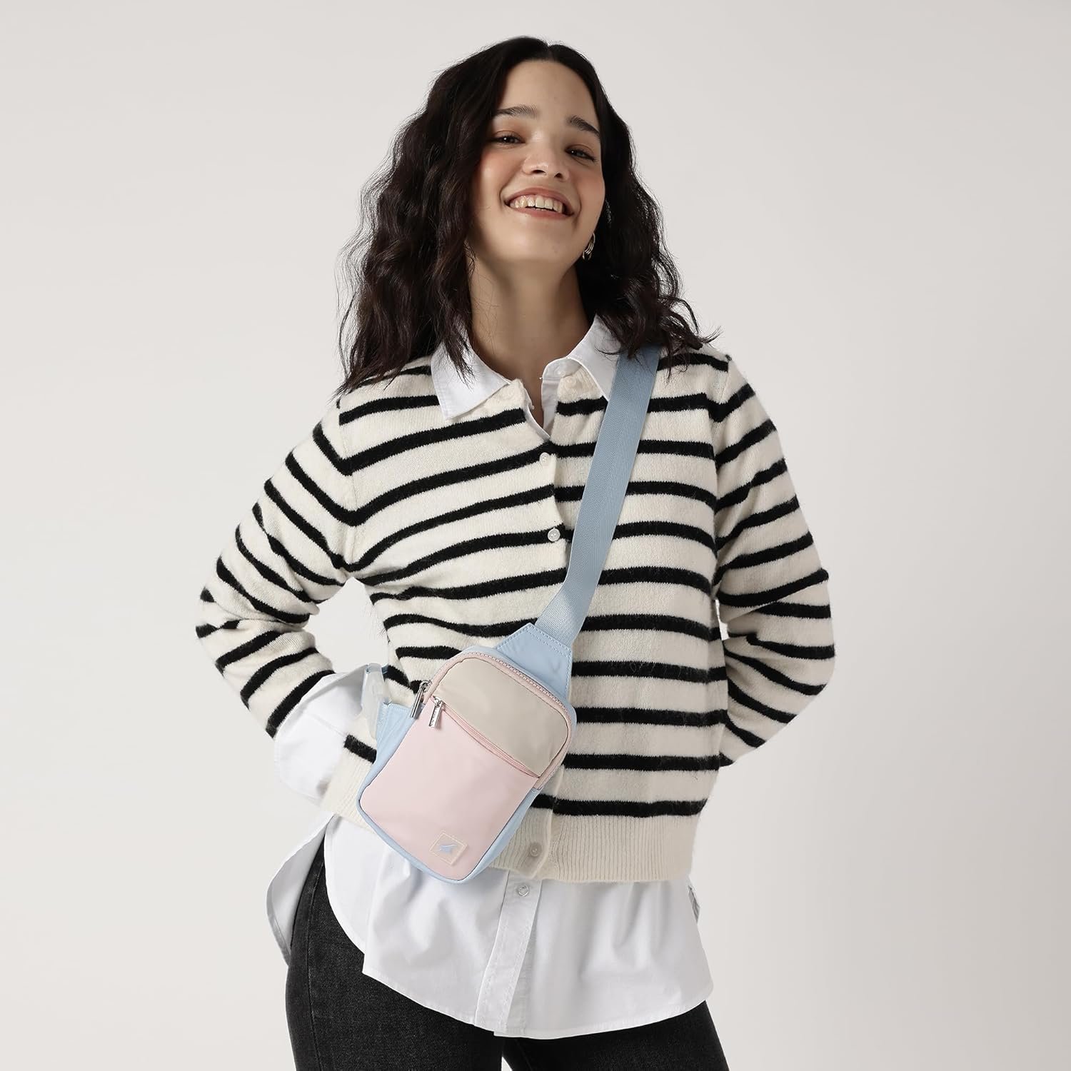 Fastrack Fanny Pack Bag for Men and Women | Lightweight Nylon Crossbody with Adjustable Strap, Zippered Main Compartment and Quick-Access Pocket | Versatile Everyday Bag for Travel, Campus and Errands - Image 2