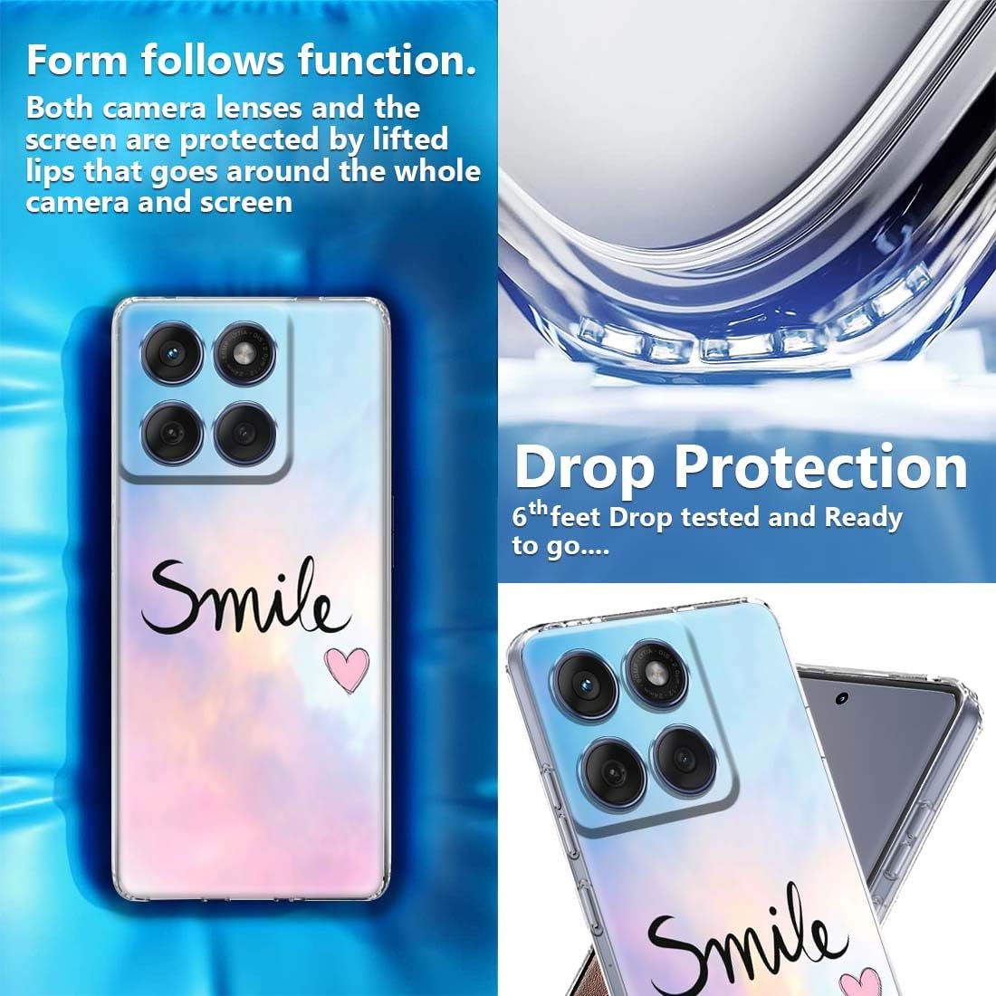 Designer Soft Back Cover Case Compatible for Moto Edge 60 Fusion, Printed,Transparent,Flexible, Silicon for Motorola Edge 60 Fusion -D2009 - Image 3