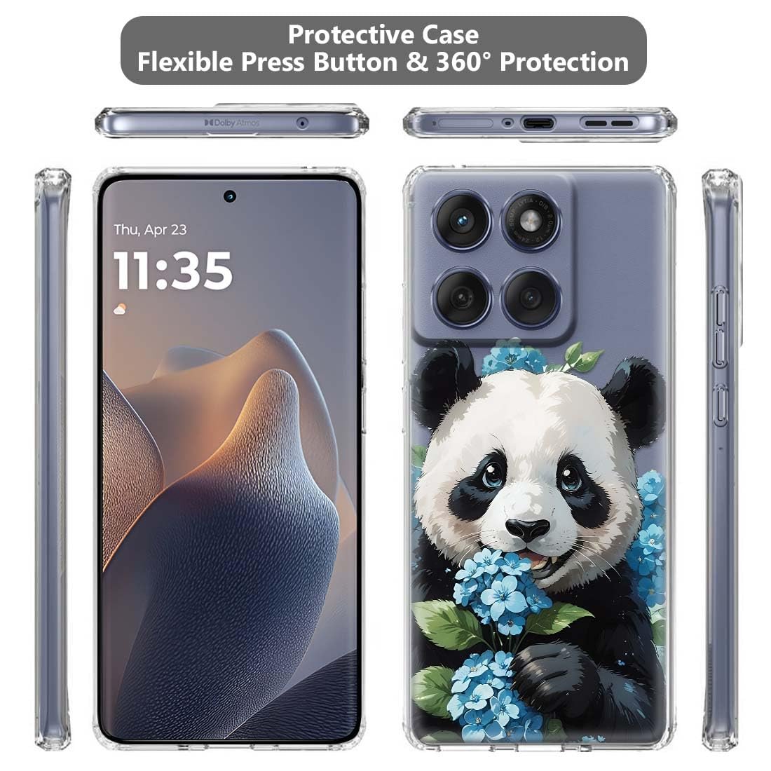 Fashionury Designer Soft Back Cover Case Compatible for Moto Edge 60 Fusion, Printed,Transparent,Flexible, Silicon for Motorola Edge 60 Fusion -D3223 - Image 4