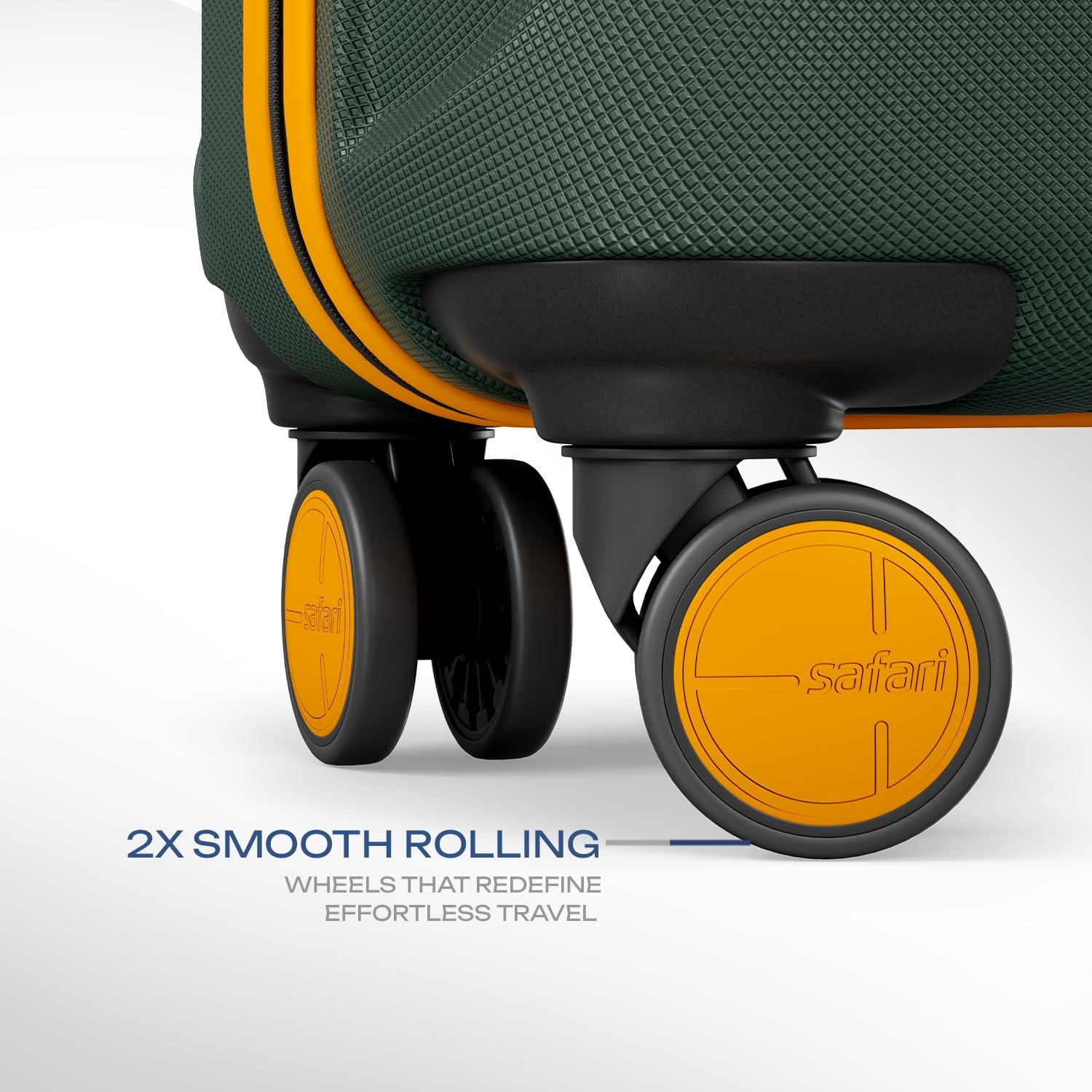 Safari Cabin Polycarbonate Spinner Thorium Neo 8 Wheels 55Cm Size Trolley Bag, Hard Case, 360º Wheeling Carry-On Luggage for Men & Women, Travel Bag, Suitcase for Travel, Dusk Green - Image 3