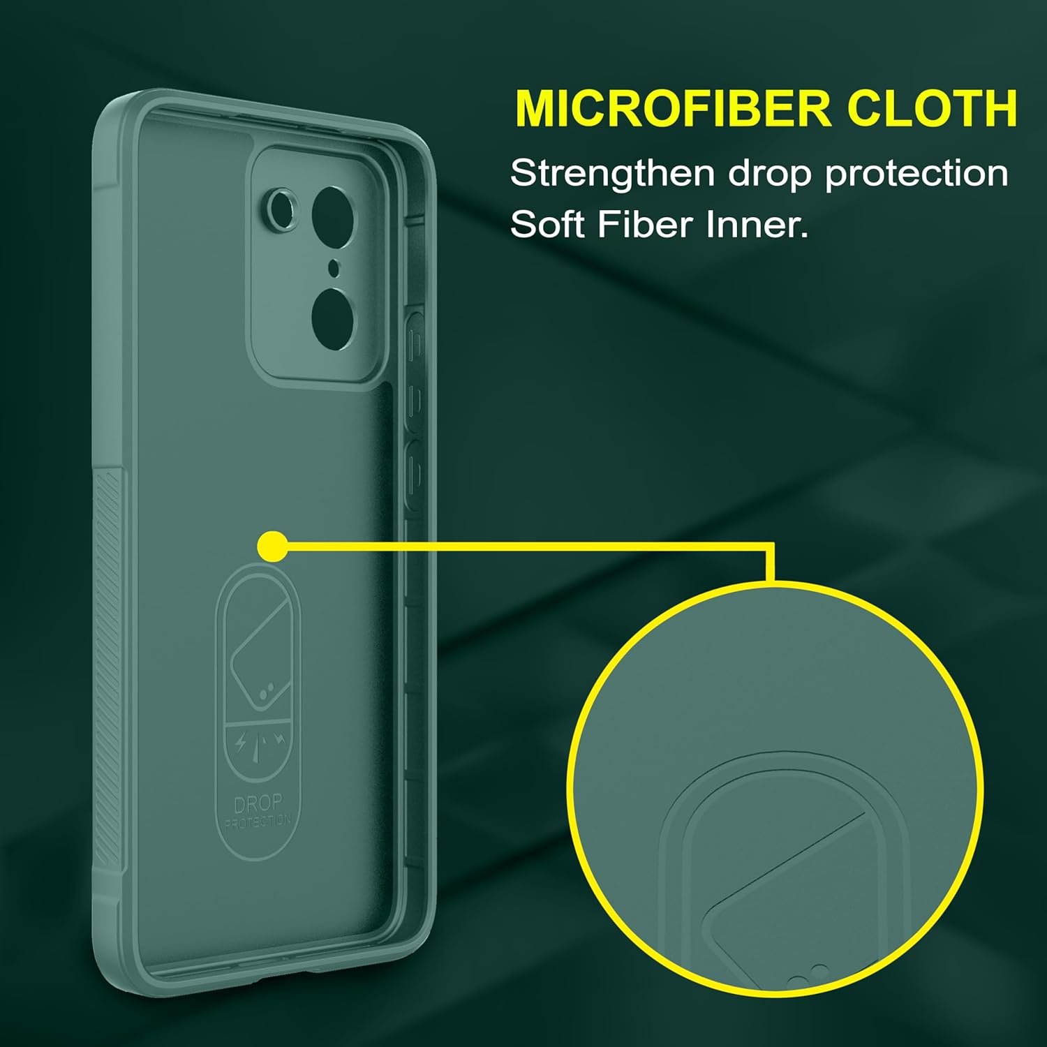 amazon basics Back Case Cover for OnePlus Nord CE 5 | Compatible for OnePlus Nord CE 5 Back Cover | Liquid Silicon Magic Case with Camera Protection | Dark Green - Image 4