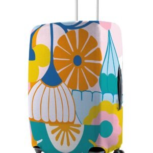 Nasher Miles Polyester 65 (24 Inch) Medium Protective Luggage Cover – Pink Beach Design
