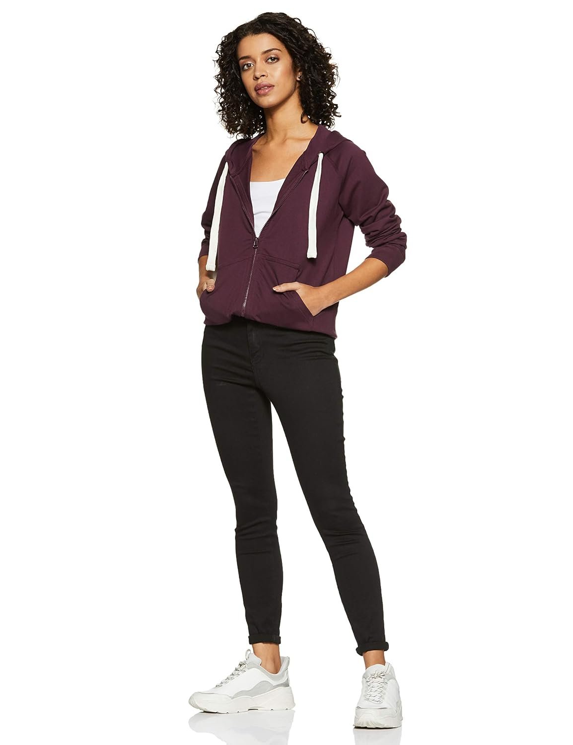 Amazon Brand - Symbol Women's Cotton Blend Regular Fit Hooded Sweatshirt (with Front Pockets) (Available in Plus Sizes) - Image 7