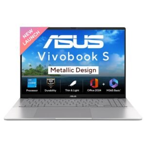 (Refurbished) ASUS Vivobook S16,13th Gen,Intel Core i5-13420H,Metallic Design Laptop(Intel UHD iGPU/16GB RAM/512GB SSD/FHD+/16"/144Hz/Windows 11/M365 Basic(1Year)*/Office Home 2024/Cool Silver/1.7Kg)S3607VA-RP059WS