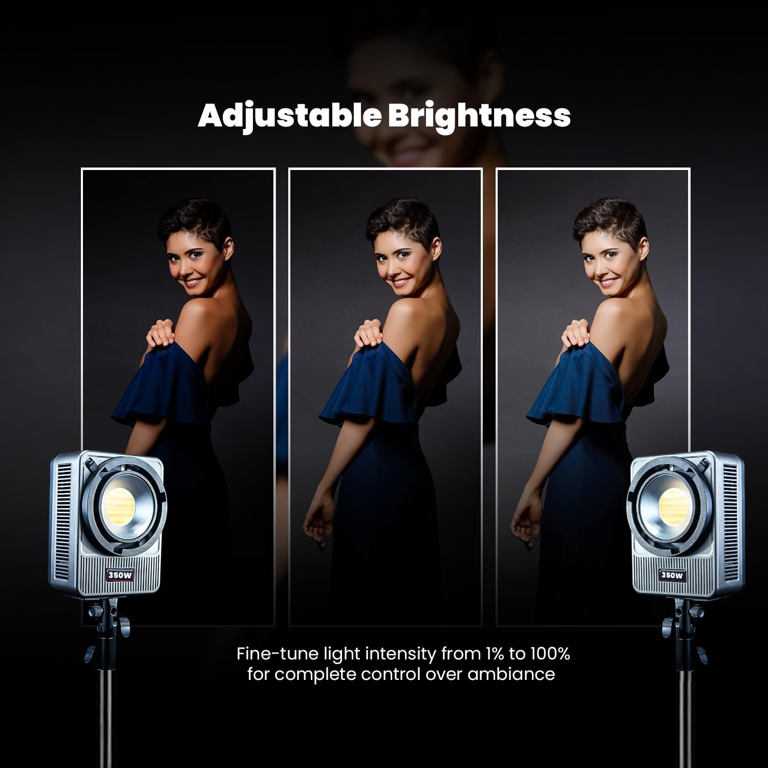 HIFFIN HF-350PRO Wonder Series 350W LED Video Light | 25,800lm Ultra Bright | CRI 95+ | CCT 2700K-6500K | Bowens Mount | App Control | Professional Light for Photography, Videos & Studio Use - Image 4