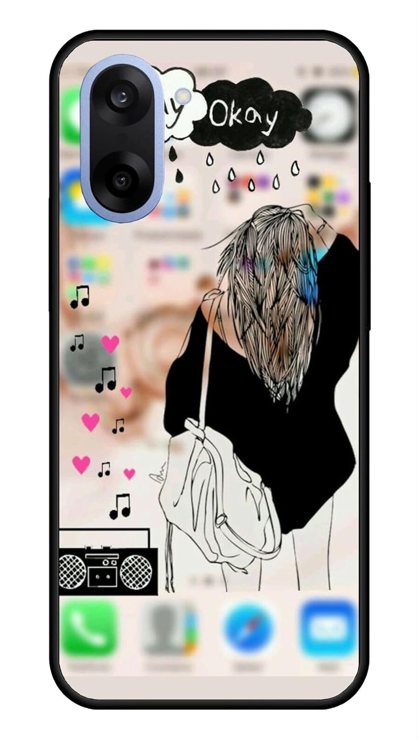 NDCOM for OnePlus Nord CE 5 Back Cover | Protective OnePlus Nord CE5 Back Cover | Shockproof OnePlus Nord CE 5G Case Cover | Okay Okay Girl Printed Metal Case