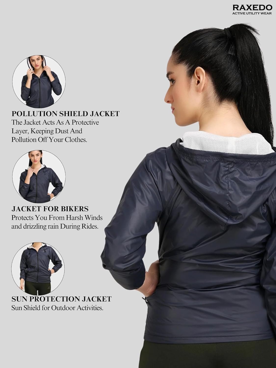 Sports Jacket for Women | Windcheater for Women, Winter Jacket for Woman – Water-Resistant Warm Jackets for Travel, Light, Sun Protection, Light Winter & Stylish - Image 3