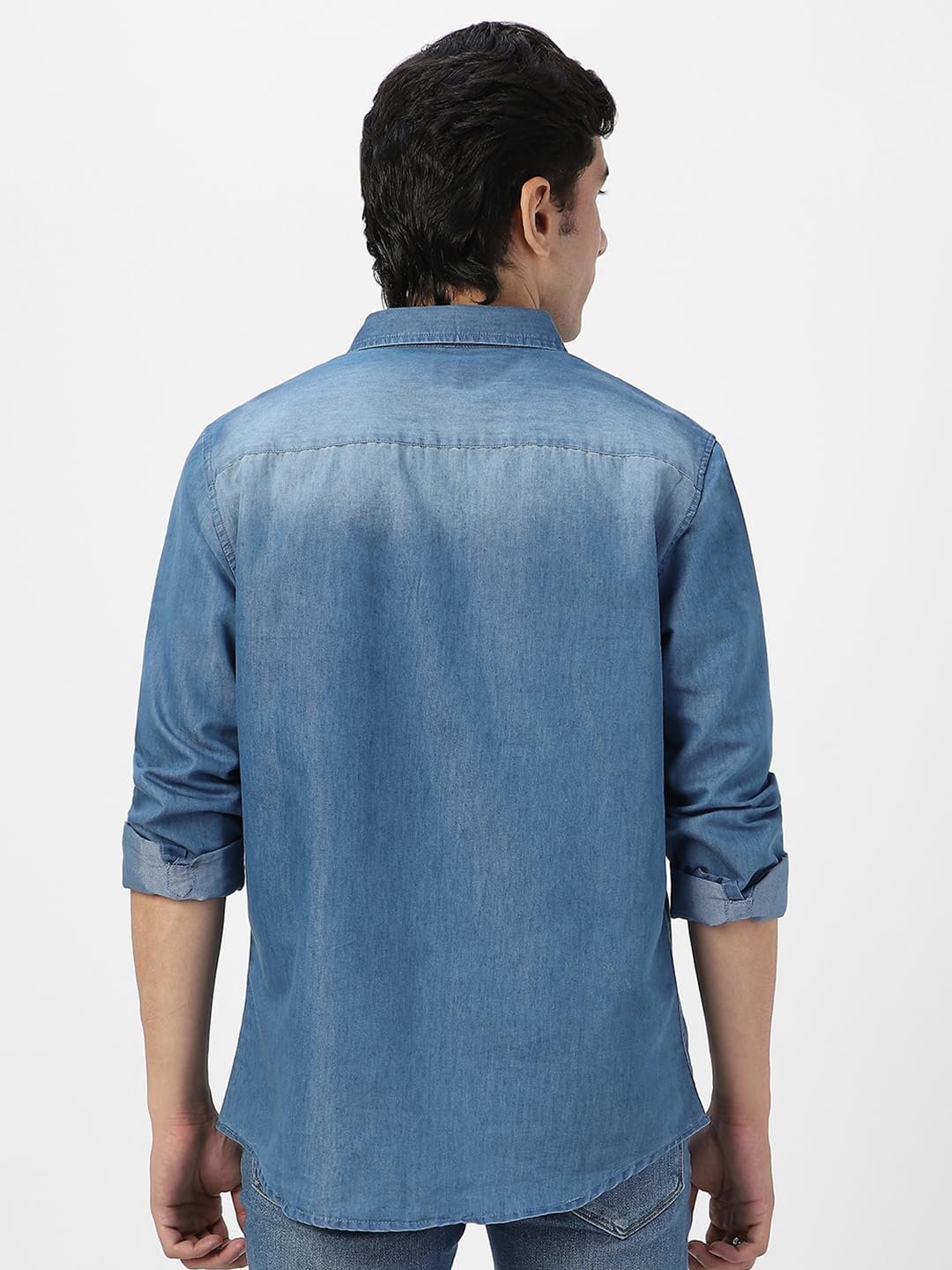 Urbano Fashion Men's Full Sleeve Regular Fit Casual Denim Shirt - Image 4