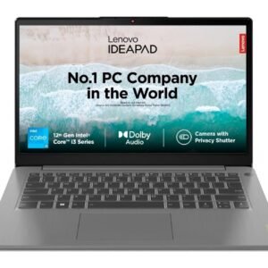 Lenovo IdeaPad 3, Intel Core i3-1215U, 12th Gen, 8GB RAM, 512GB SSD, FHD, 14"/35.5cm, Windows 11, MSOffice 2021, Arctic Grey, 1.43Kg, 82RJ00FUIN, 1 Year Warranty, 3months Game Pass, Thin& Light Laptop