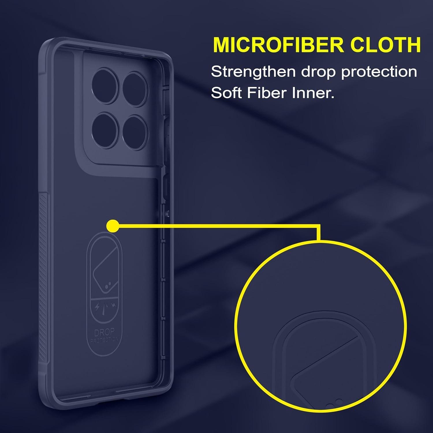 Zapcase Back Case Cover for Motorola Edge 60 Fusion 5G | Compatible for Motorola Edge 60 Fusion 5G Back Cover | Liquid Silicon Magic Case with Camera Protection | Sapphire - Image 4