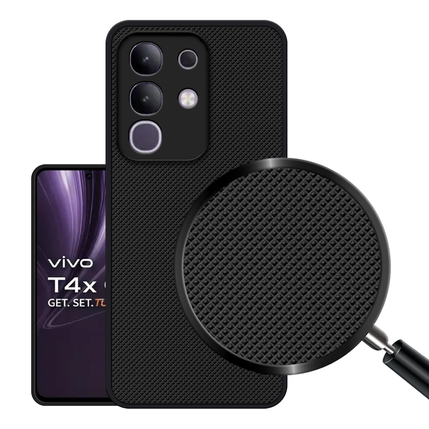 VIDO Super Frosted Raised Camera Protect Soft Back Case Cover for Vivo T4x 5G / iQOO Z10x 5G