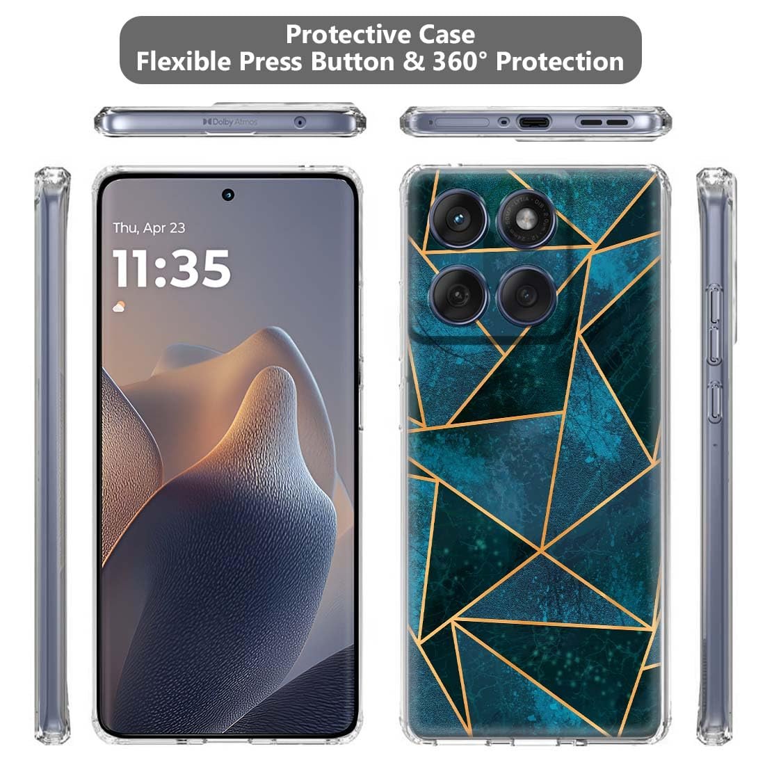 Fashionury Designer Soft Back Cover Case Compatible for Moto Edge 60 Fusion, Printed,Transparent,Flexible, Silicon for Motorola Edge 60 Fusion -D3010 - Image 4