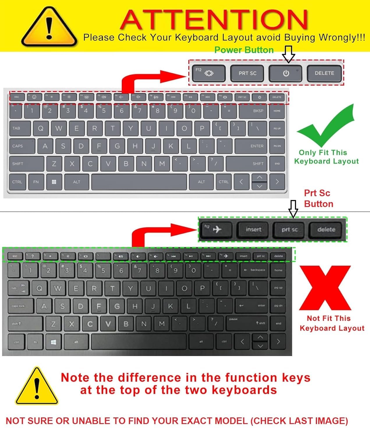 Saco Laptop Keyboard Cover Compatible for HP Pavilion 14-EC/14-DV Series 14-ec0033AU ec1003AU ec1005AU ec1008AU ec1019AU 14-dv0054TU dv0058TU dv1000TU dv1029TU dv2014TU dv2041TU Laptop, Transparent - Image 2