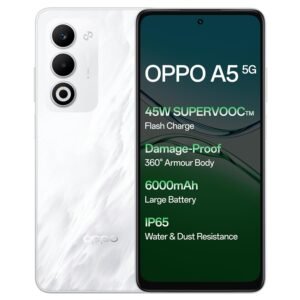 OPPO A5 5G (Mist White, 8GB RAM, 128GB Storage) with No Cost EMI/Additional Exchange Offers