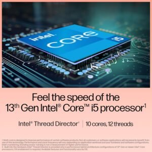 HP 14, 13th Gen Intel Core i5-1334U Laptop (16GB DDR4,512GB SSD) Anti-Glare, Micro-Edge, 14/35.6cm, FHD, Win11, M365 Basic(1yr),Office Home24, Silver,1.4kg, FHD Camera w/Privacy Shutter,ep0340TU