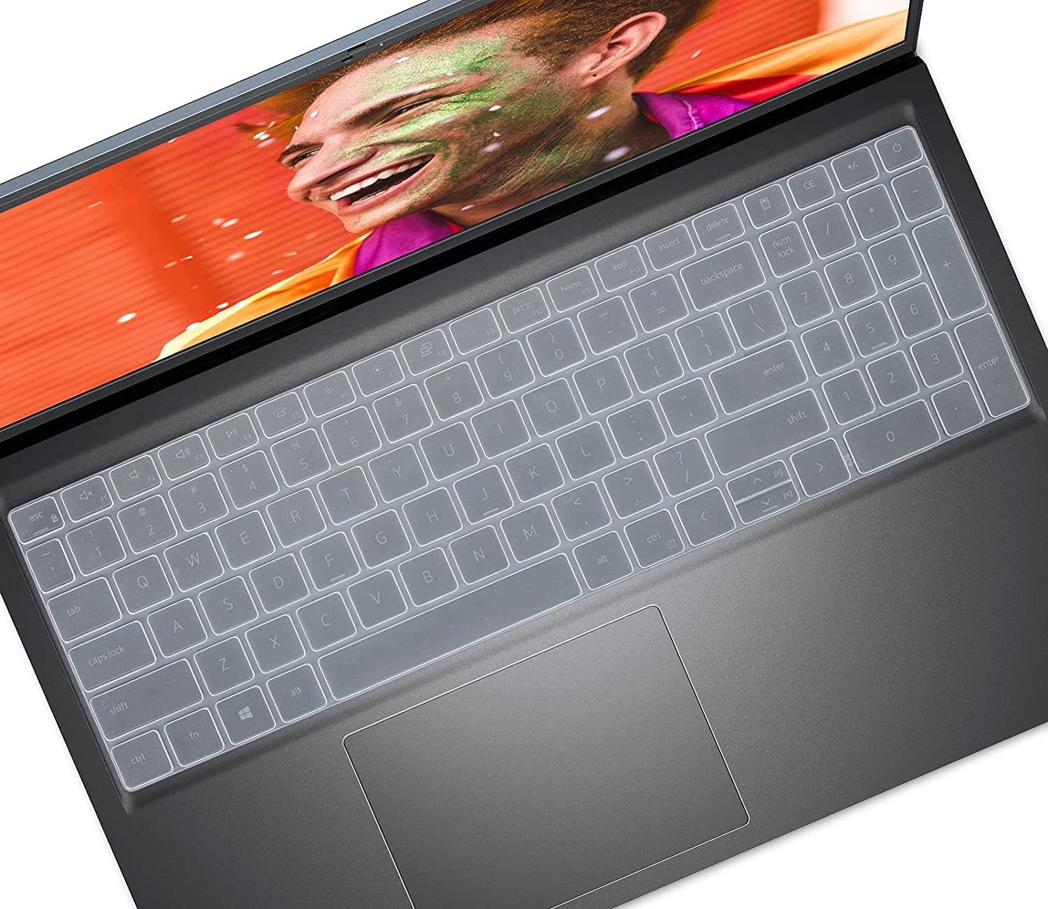 RAYA Silicone Keyboard Skin Cover for Dell Inspiron 15 ( 3520 3530 3535 ) Dell Vostro 15 ( 3510 3520 3525 3530 3535 ) & Dell Vostro 16 ( 5620 5630 5635 ) Laptops (Transparent) - Image 5