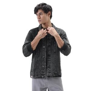 Urbano Fashion Men’s Regular Fit Washed Full Sleeve Denim Jacket