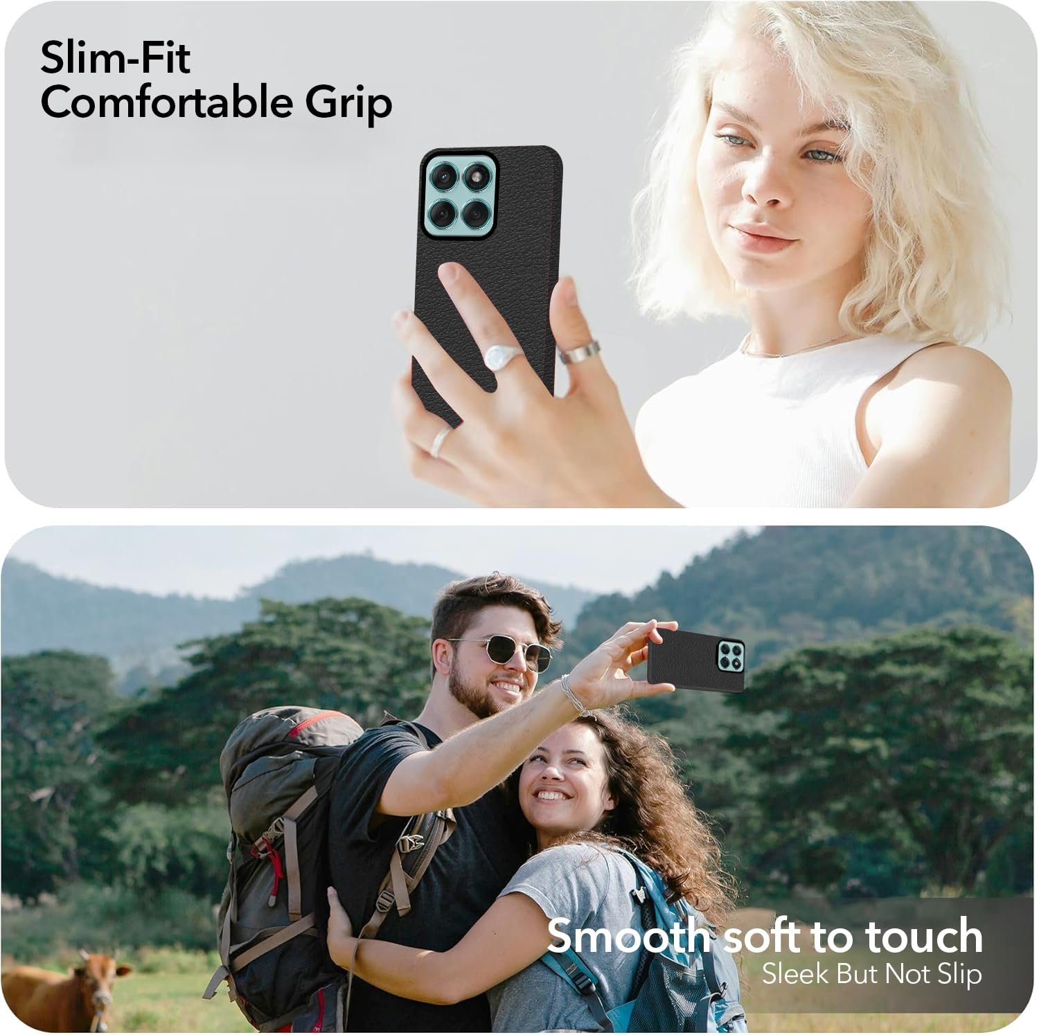 Jkobi Back Cover Case for Motorola Moto Edge 60 Fusion (Glass Like Camera Protection | Leather Feel | Minimalist Professional Grip) - Image 6