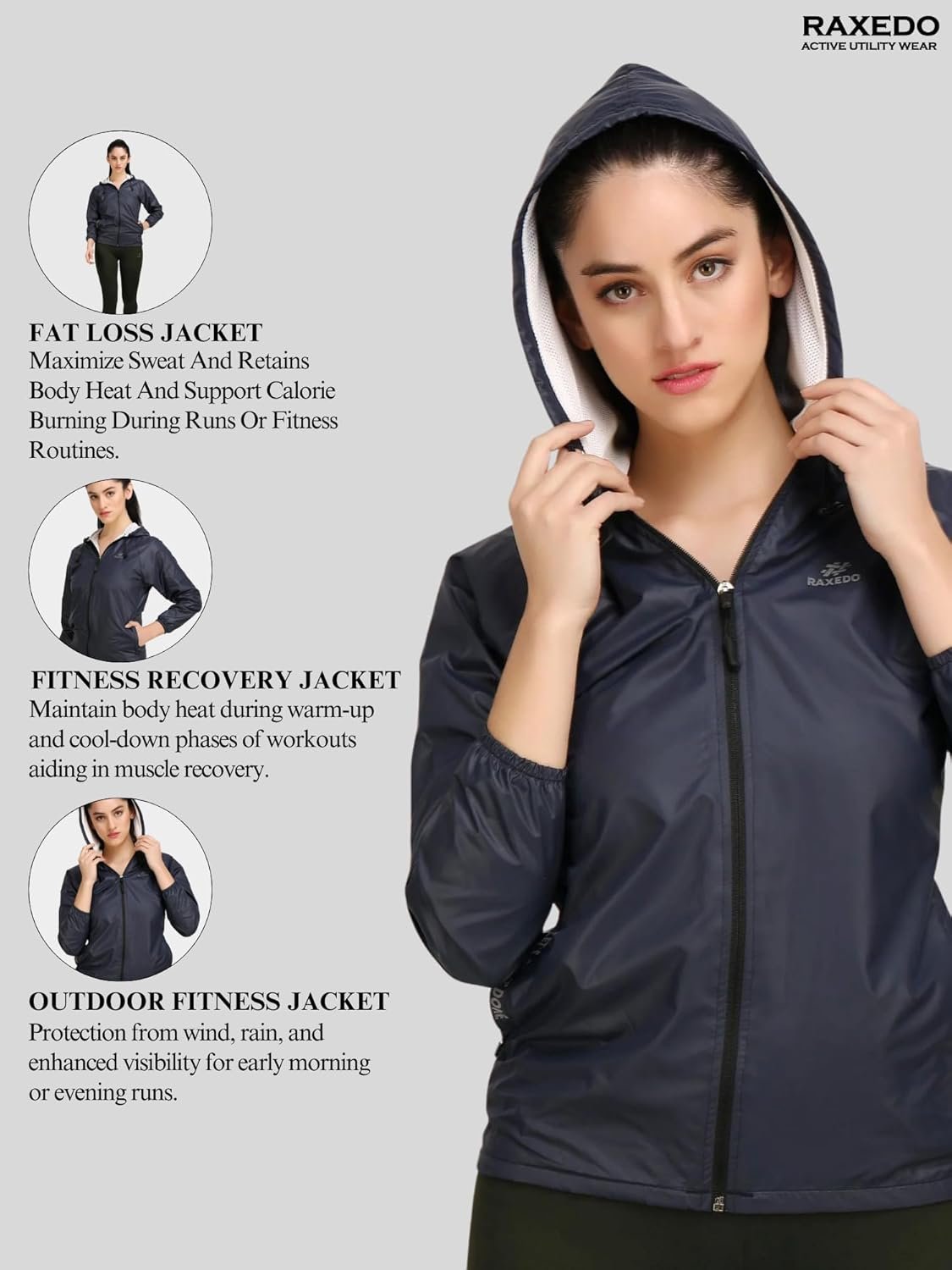 Sports Jacket for Women | Windcheater for Women, Winter Jacket for Woman – Water-Resistant Warm Jackets for Travel, Light, Sun Protection, Light Winter & Stylish - Image 2