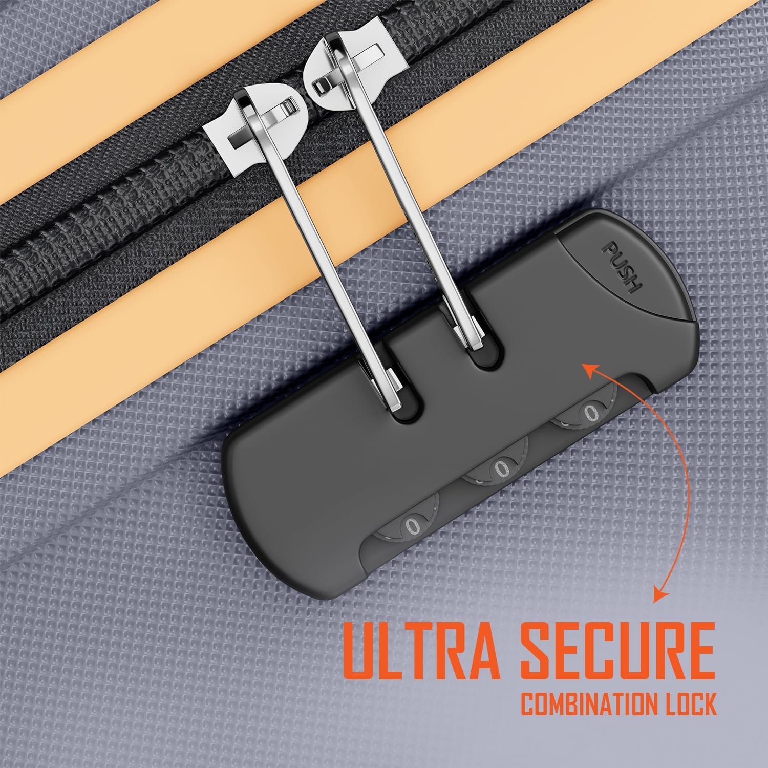 Safari Genius Alley 55cm Cabin Trolley Bag Hard Case Polypropylene, 4 Spinner Wheels, 360 Degree Wheeling Carry on Luggage, Travel Bag, Suitcase for Travel, Trolley Bags for Travel, Flintstone - Image 4