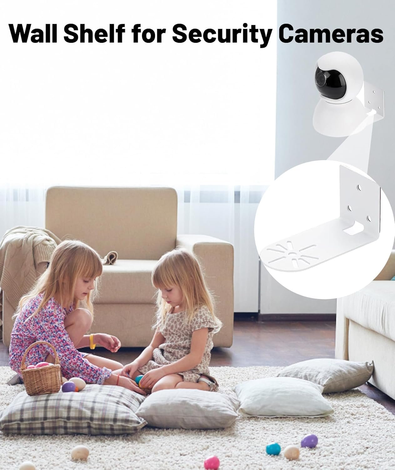 2 PCS Holder Camera, CCTV Camera Stand, Heavy Duty CCTV Camera Stand Wall Mount Bracket for Security Cameras Holder for Indoor - Image 3