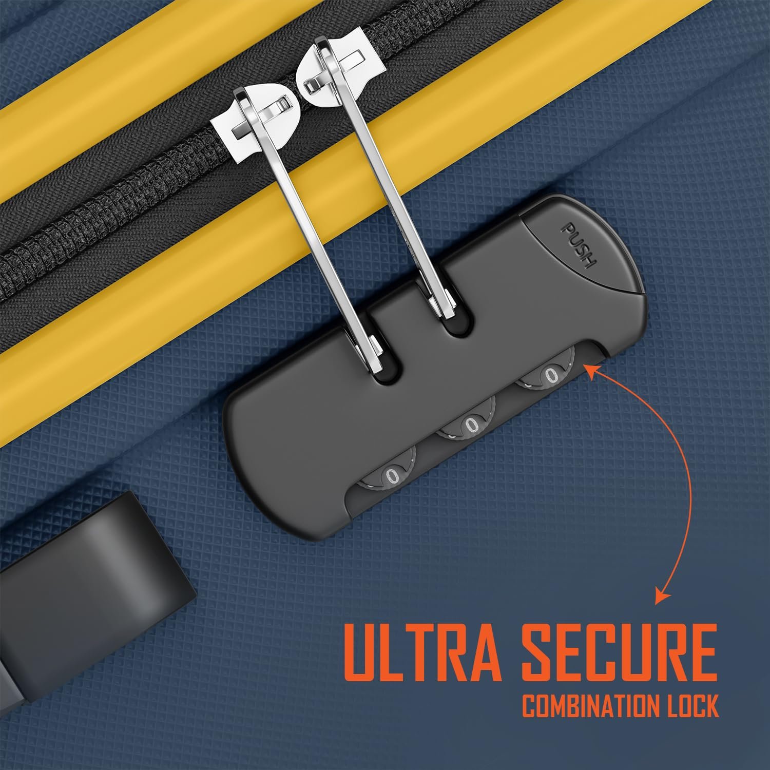 Safari Genius Alley Cabin Trolley Bag, Hard Case Polypropylene, 4 Spinner Wheels, 360 Degree Wheeling Carry on Luggage, Suitcase for Travel, Navy, 55cm - Image 4